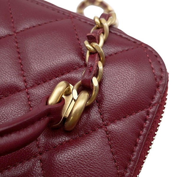 シャネル チェーンショルダーバッグ マトラッセ ココマーク ヴァニティケース ラムスキン AP2199 CHANEL バッグ