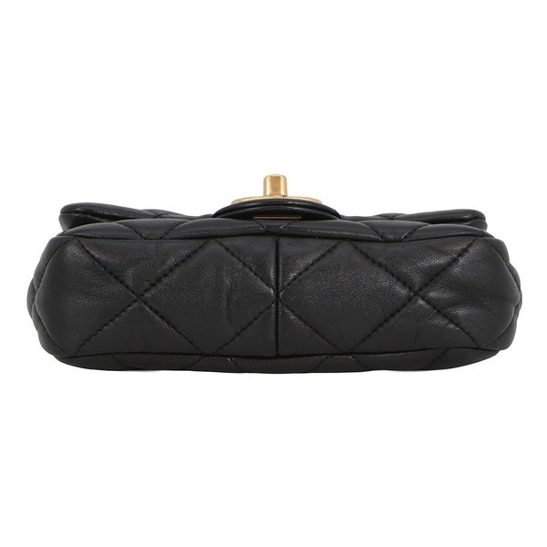シャネル チェーンショルダーバッグ マトラッセ ココマーク レザー AS3214 CHANEL 黒