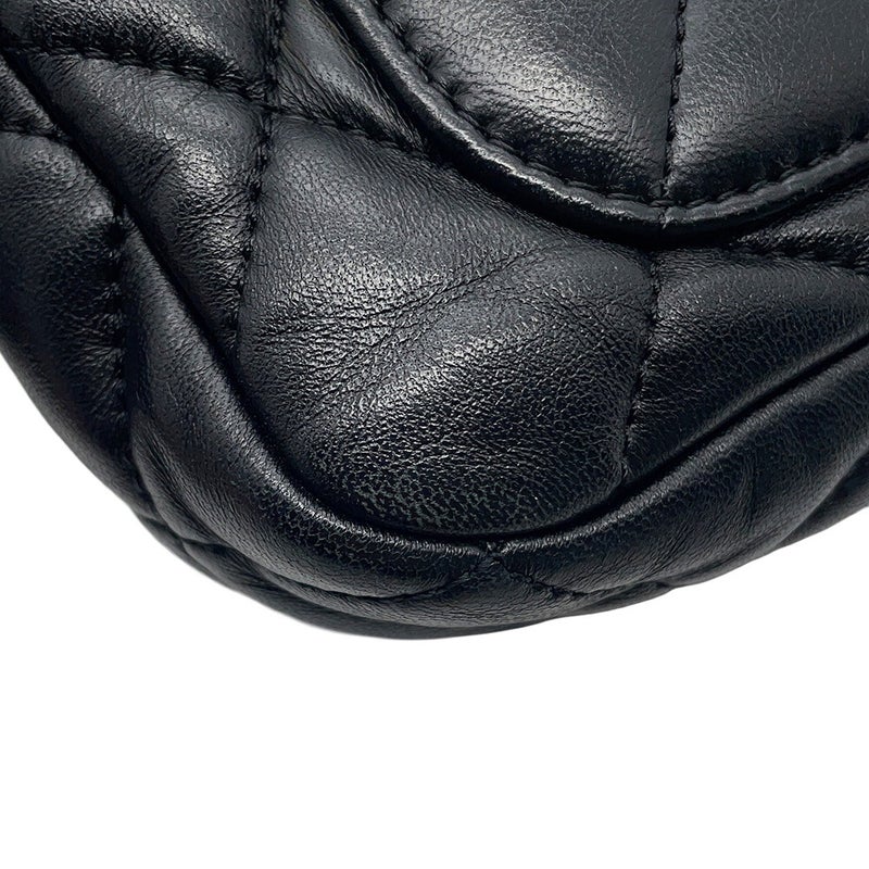 シャネル チェーンショルダーバッグ マトラッセ ココマーク レザー AS3214 CHANEL 黒