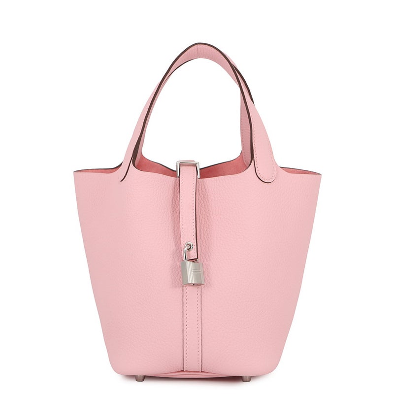 エルメス ハンドバッグ ピコタンロックPM ローズサクラ/シルバー金具 トリヨンクレマンス G刻印 HERMES