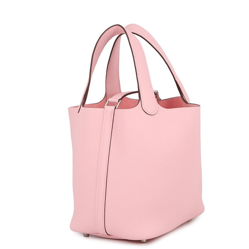 エルメス ハンドバッグ ピコタンロックPM ローズサクラ/シルバー金具 トリヨンクレマンス G刻印 HERMES