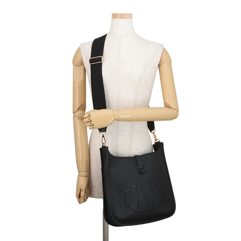 エルメス ショルダーバッグ エブリン3 PM ブラック/ゴールド金具 トリヨンクレマンス W刻印 HERMES 黒