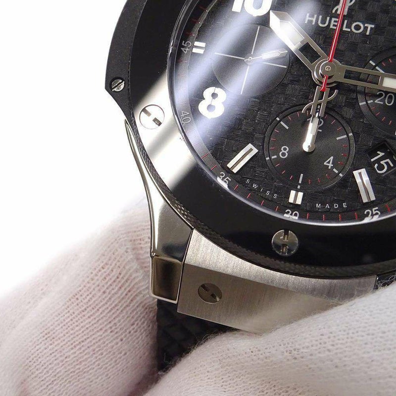 ウブロ ビッグバン スチール セラミック 301.SB.131.RX HUBLOT 腕時計 黒文字盤