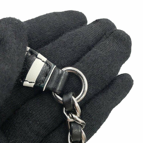シャネル チェーンショルダーバッグ CCフィリグリー バニティバッグ キャビアスキン A93342 CHANEL 黒 白