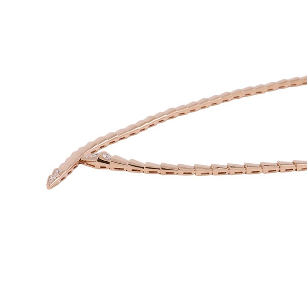 ブルガリ ネックレス セルペンティ ヴァイパー ダイヤモンド 計0.41ct K18PGピンクゴールド サイズL 357864 BVLGARI
