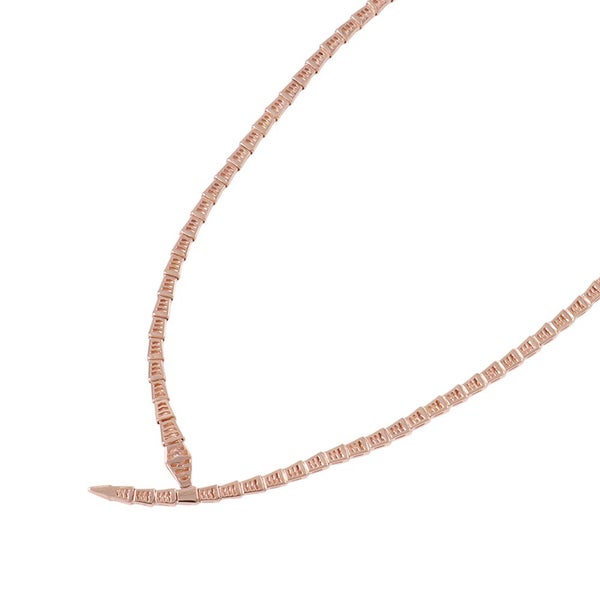 ブルガリ ネックレス セルペンティ ヴァイパー ダイヤモンド 計0.41ct K18PGピンクゴールド サイズL 357864 BVLGARI