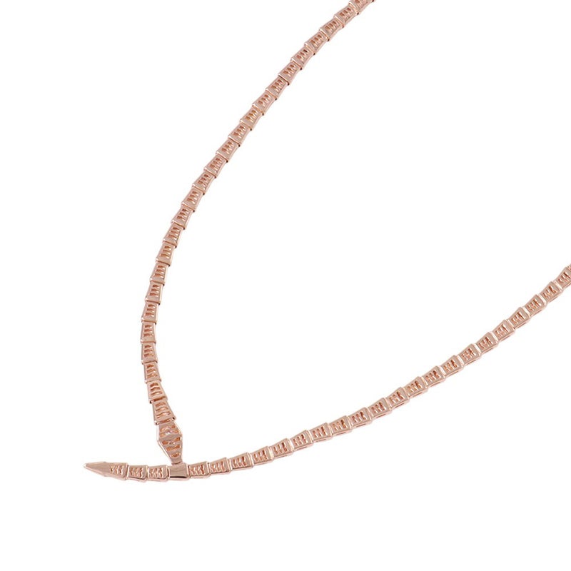 ブルガリ ネックレス セルペンティ ヴァイパー ダイヤモンド 計0.41ct K18PGピンクゴールド サイズL 357864 BVLGARI