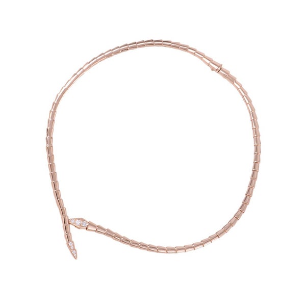 ブルガリ ネックレス セルペンティ ヴァイパー ダイヤモンド 計0.41ct K18PGピンクゴールド サイズL 357864 BVLGARI