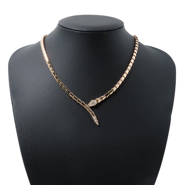 ブルガリ ネックレス セルペンティ ヴァイパー ダイヤモンド 計0.41ct K18PGピンクゴールド サイズL 357864 BVLGARI