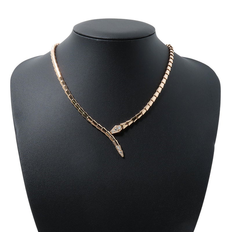 ブルガリ ネックレス セルペンティ ヴァイパー ダイヤモンド 計0.41ct K18PGピンクゴールド サイズL 357864 BVLGARI