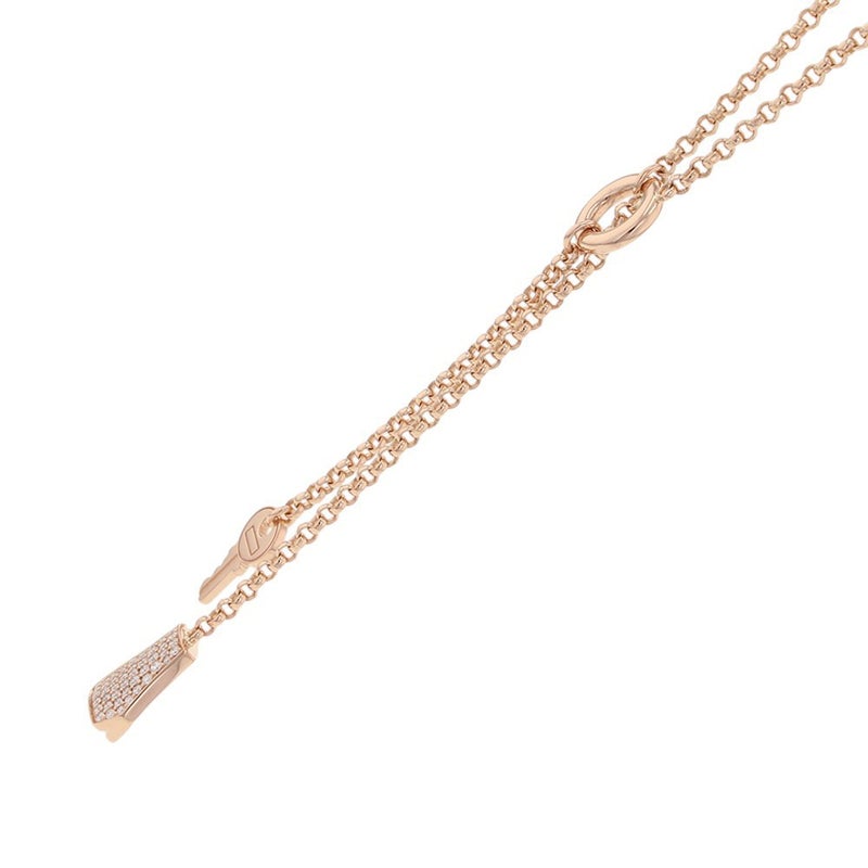 エルメス ネックレス ケリー・クロシェット PM ダイヤモンド 104P 計0.53ctct K18PGピンクゴールド HERMES ペンダント