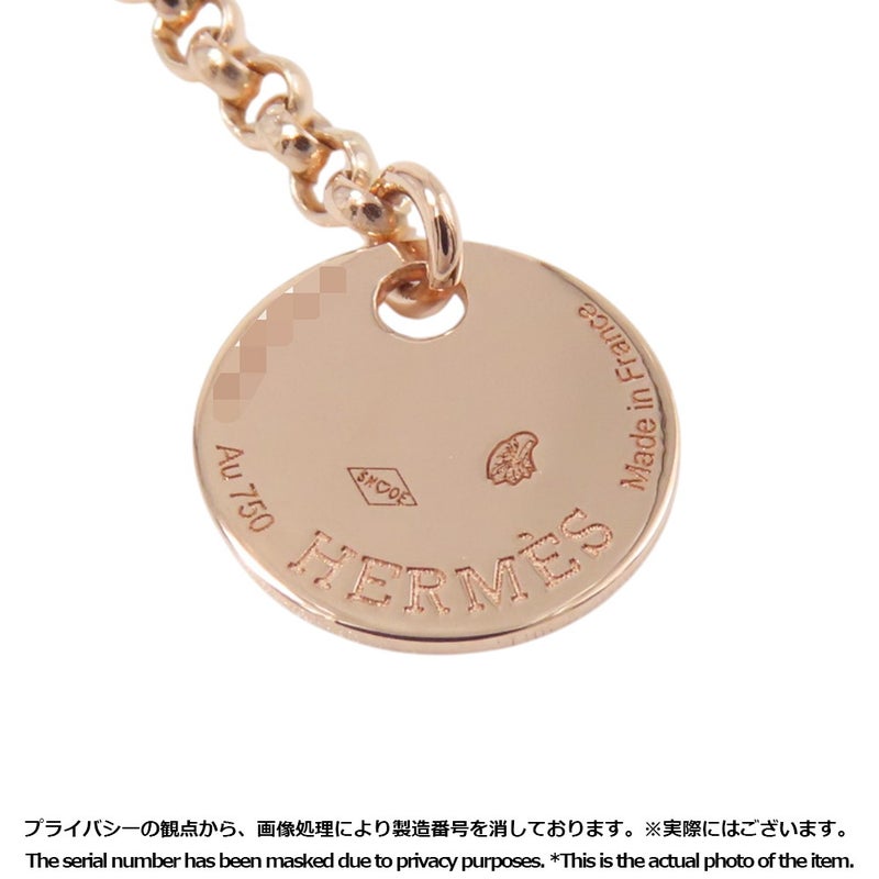 エルメス ネックレス ケリー・クロシェット PM ダイヤモンド 104P 計0.53ctct K18PGピンクゴールド HERMES ペンダント