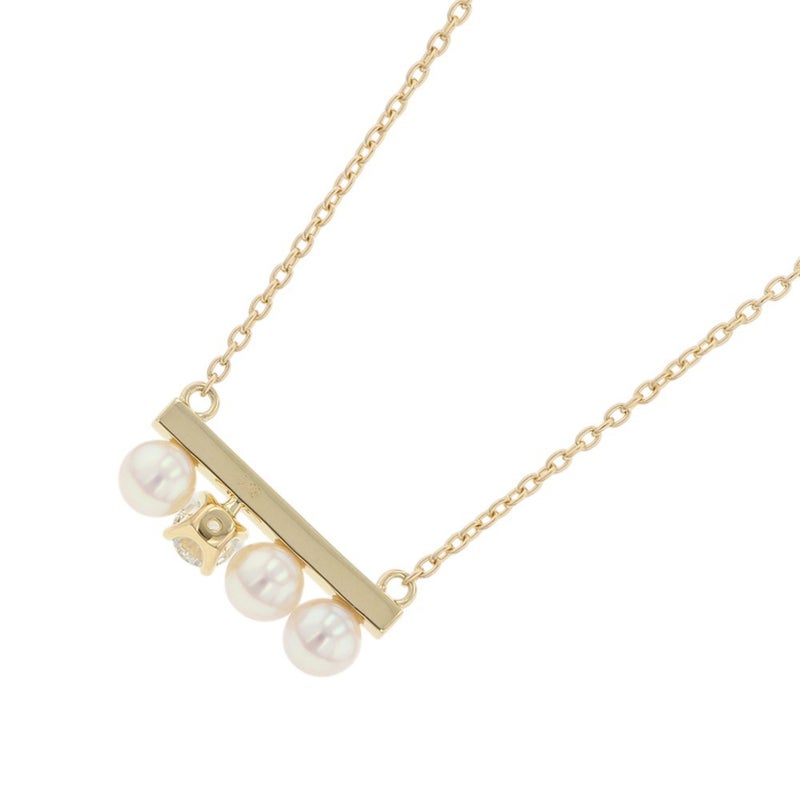 タサキ ネックレス プチ バランス ソロ あこや真珠 パール ダイヤモンド 1P 0.13ct K18YG P-16743-4-18KYG TASAKI
