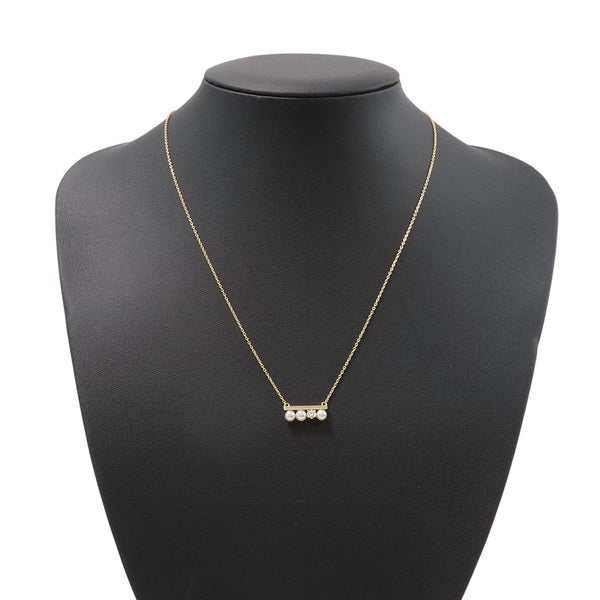 タサキ ネックレス プチ バランス ソロ あこや真珠 パール ダイヤモンド 1P 0.13ct K18YG P-16743-4-18KYG TASAKI