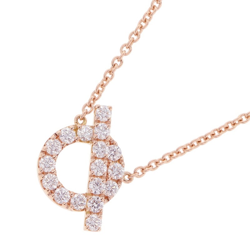 エルメス ネックレス フィネス ペンダント ダイヤモンド 17P 計0.46ct K18PGピンクゴールド HERMES ジュエリー