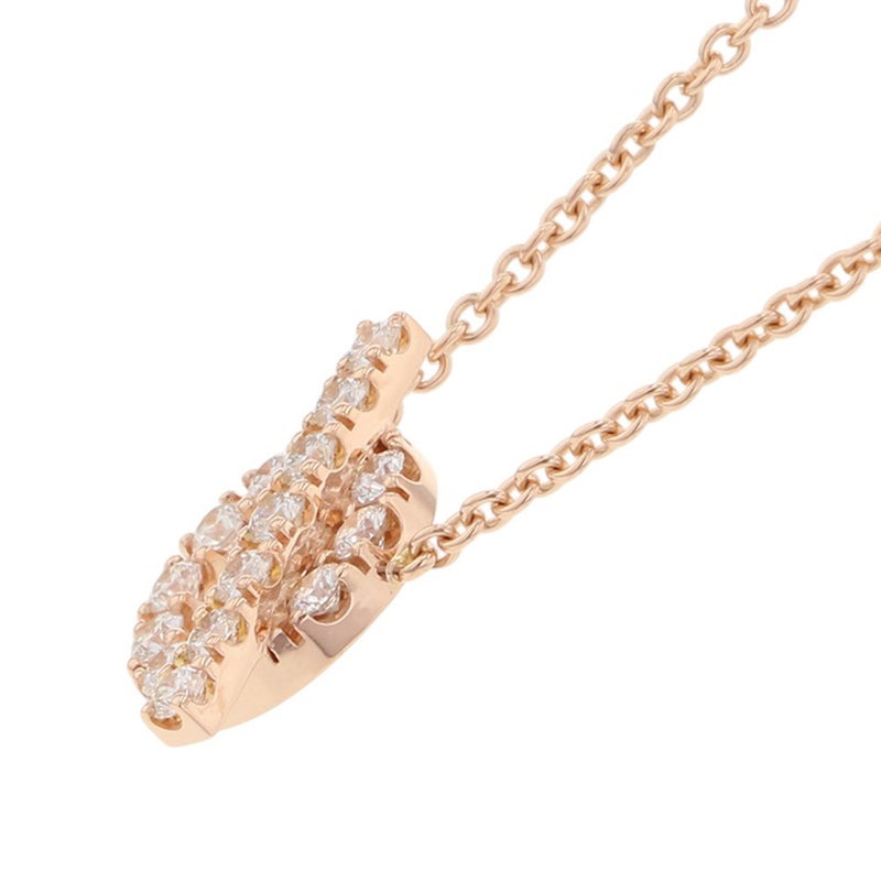 エルメス ネックレス フィネス ペンダント ダイヤモンド 17P 計0.46ct K18PGピンクゴールド HERMES ジュエリー