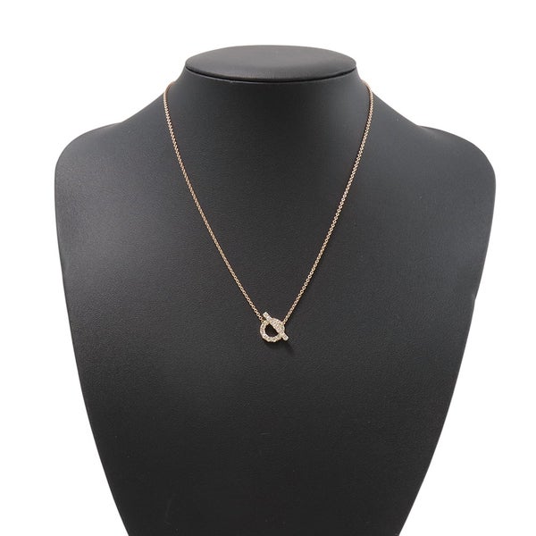 エルメス ネックレス フィネス ペンダント ダイヤモンド 17P 計0.46ct K18PGピンクゴールド HERMES ジュエリー