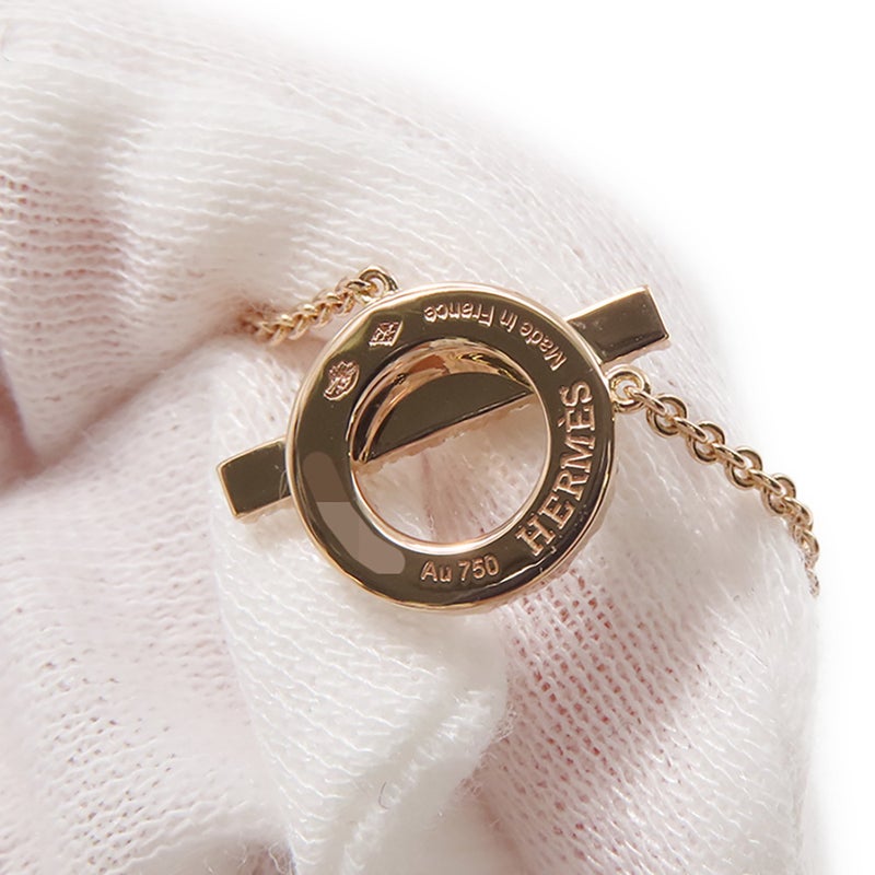 エルメス ネックレス フィネス ペンダント ダイヤモンド 17P 計0.46ct K18PGピンクゴールド HERMES ジュエリー