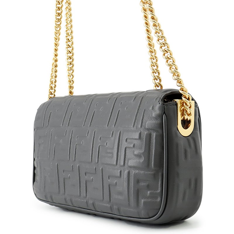 フェンディ ショルダーバッグ バゲット チェーン ミディ レザー 8BR793 FENDI 2way
