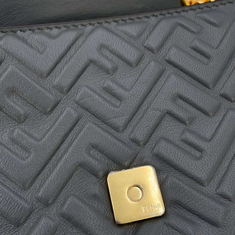 フェンディ ショルダーバッグ バゲット チェーン ミディ レザー 8BR793 FENDI 2way