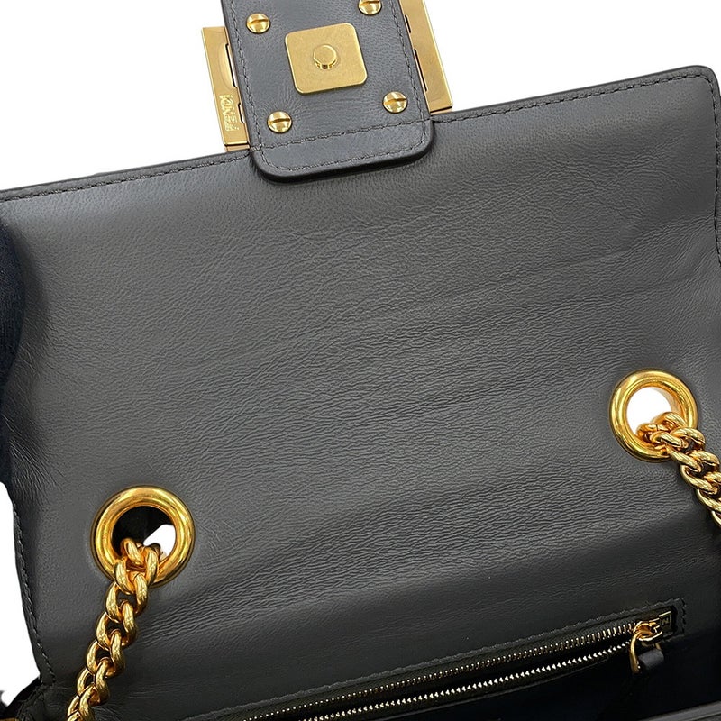 フェンディ ショルダーバッグ バゲット チェーン ミディ レザー 8BR793 FENDI 2way