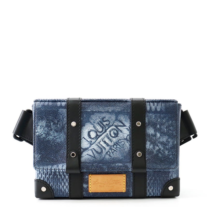 ルイヴィトン ボディバッグ ダミエ・ソルト/レザー トランクスリングバッグ N50061 LOUIS VUITTON 2way ショルダーバッグ