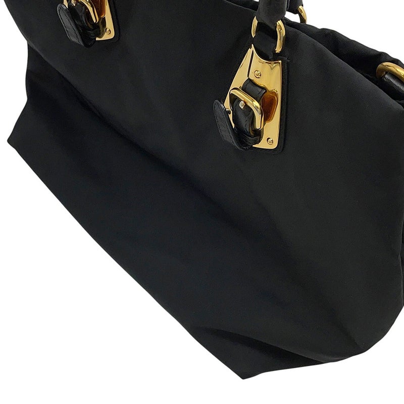 プラダ ハンドバッグ ロゴ ナイロン/レザー BN1615 PRADA 2wayショルダーバッグ 黒