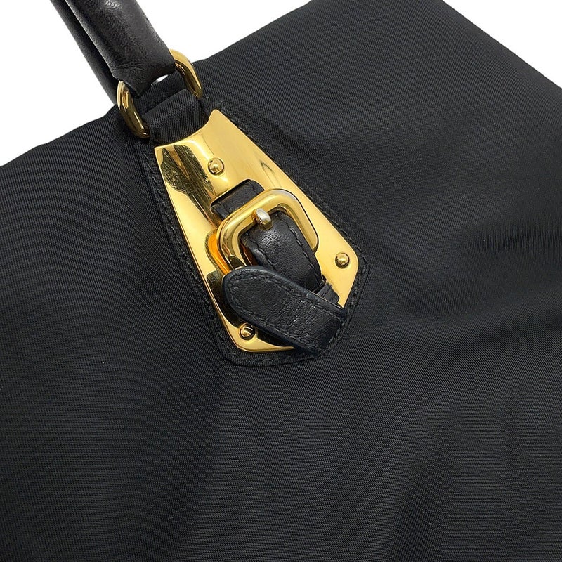 プラダ ハンドバッグ ロゴ ナイロン/レザー BN1615 PRADA 2wayショルダーバッグ 黒
