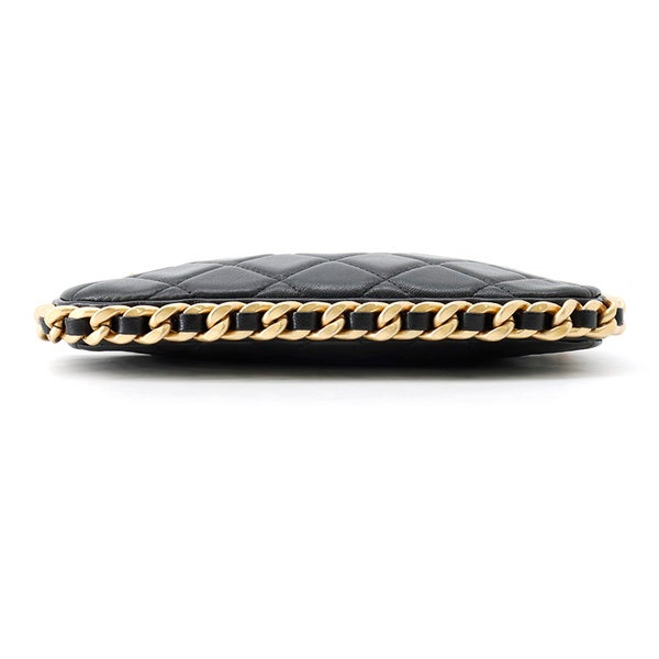 シャネル チェーンショルダーバッグ マトラッセ ココマーク ラムスキン AP3487 CHANEL バッグ 黒