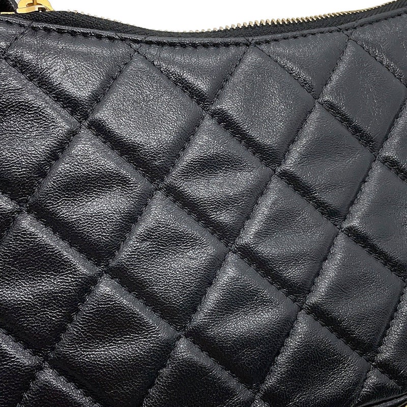 シャネル チェーンショルダーバッグ マトラッセ ココマーク ラムスキン AP3487 CHANEL バッグ 黒