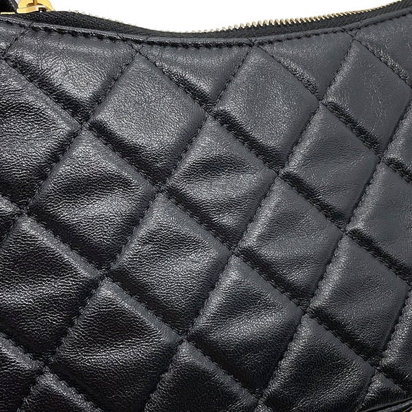 シャネル チェーンショルダーバッグ マトラッセ ココマーク ラムスキン AP3487 CHANEL バッグ 黒