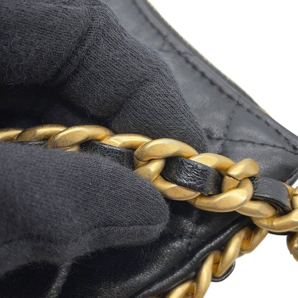 シャネル チェーンショルダーバッグ マトラッセ ココマーク ラムスキン AP3487 CHANEL バッグ 黒