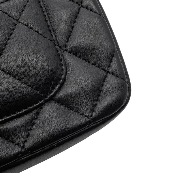 シャネル チェーンショルダーバッグ ミニ マトラッセ ココマーク ラムスキンAS3456 CHANEL ハート 黒