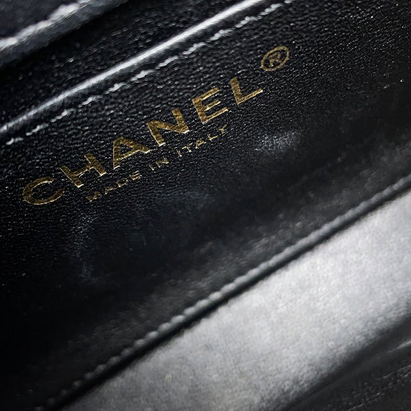 シャネル チェーンショルダーバッグ ミニ マトラッセ ココマーク ラムスキンAS3456 CHANEL ハート 黒