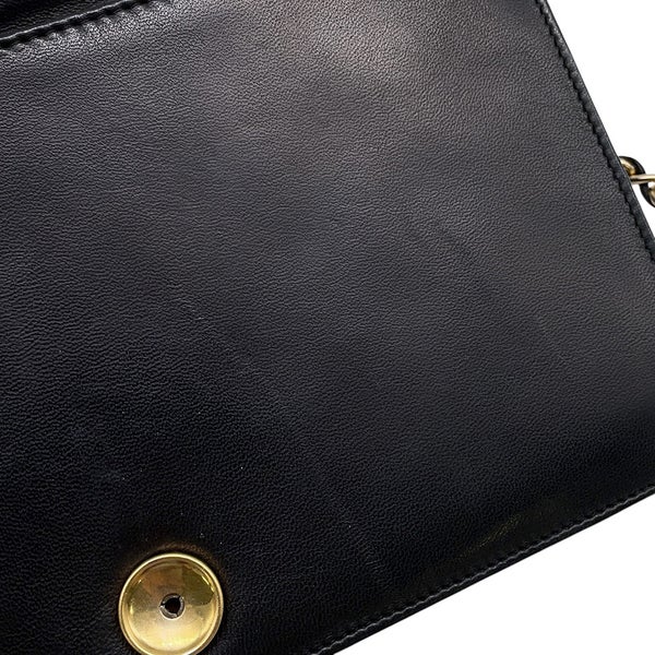 シャネル チェーンショルダーバッグ マトラッセ ココマーク ラムスキン CHANEL バッグ 黒