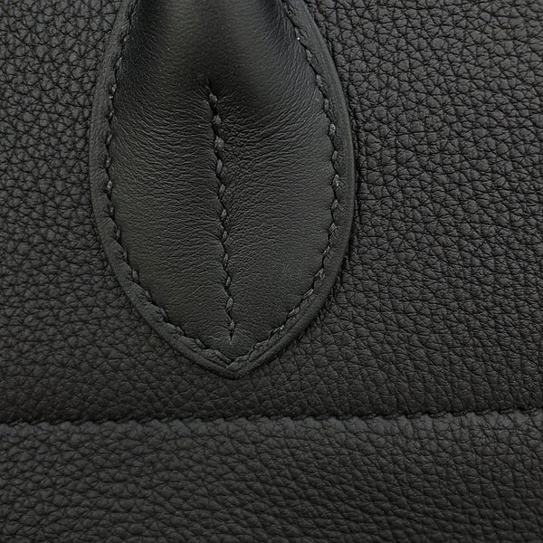 エルメス ハンドバッグ ボリード・ア・ドス ブラック/シルバー金具 トゴ W刻印 HERMES 2wayバッグ 黒
