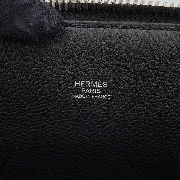 エルメス ハンドバッグ ボリード・ア・ドス ブラック/シルバー金具 トゴ W刻印 HERMES 2wayバッグ 黒
