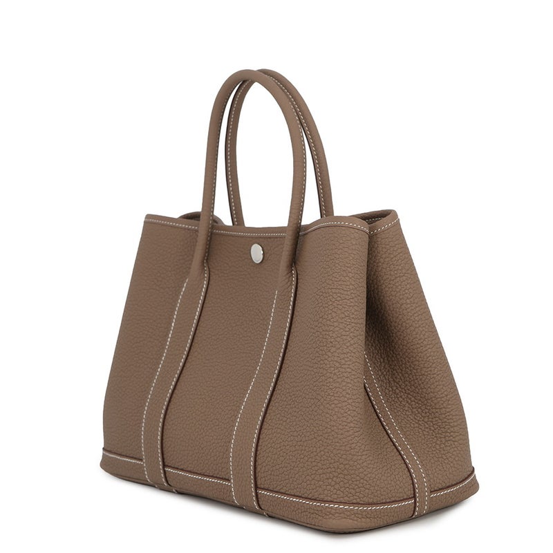 エルメス トートバッグ ガーデンパーティTPM エトゥープ/シルバー金具 ネゴンダ G刻印 HERMES Garden Party