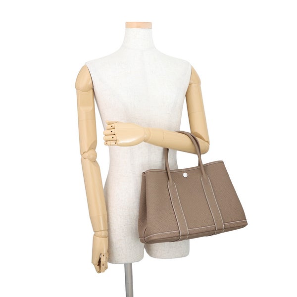 エルメス トートバッグ ガーデンパーティTPM エトゥープ/シルバー金具 ネゴンダ G刻印 HERMES Garden Party