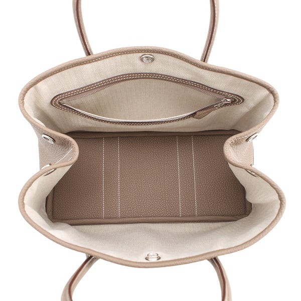エルメス トートバッグ ガーデンパーティTPM エトゥープ/シルバー金具 ネゴンダ G刻印 HERMES Garden Party