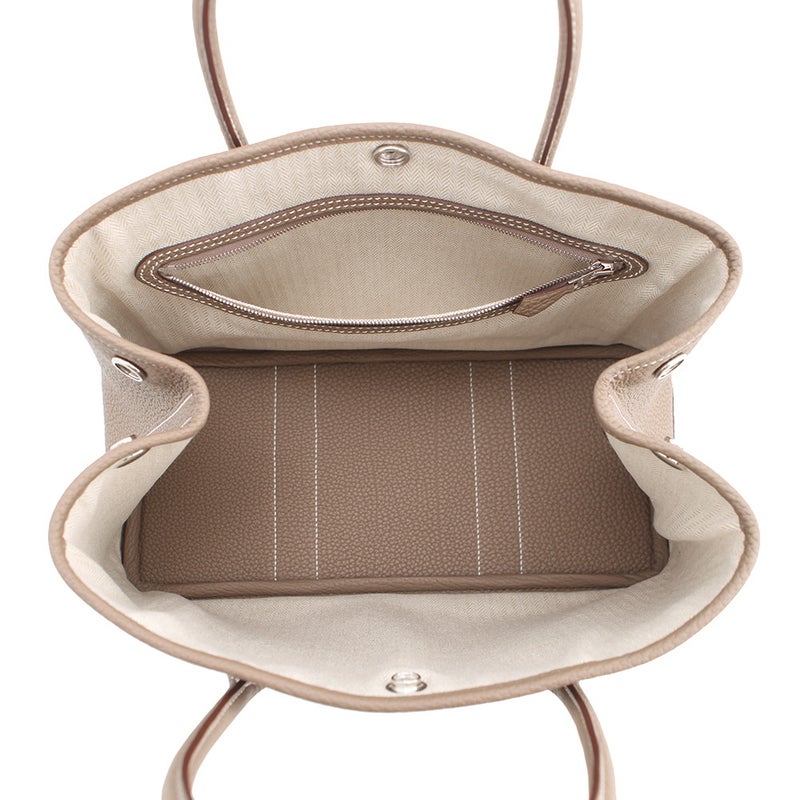 エルメス トートバッグ ガーデンパーティTPM エトゥープ/シルバー金具 ネゴンダ G刻印 HERMES Garden Party
