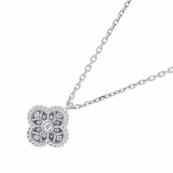 ヴァンクリ ネックレス スウィート アルハンブラ ペンダント ダイヤモンド 12P 0.08ct K18WGホワイトゴールド VCARO85900