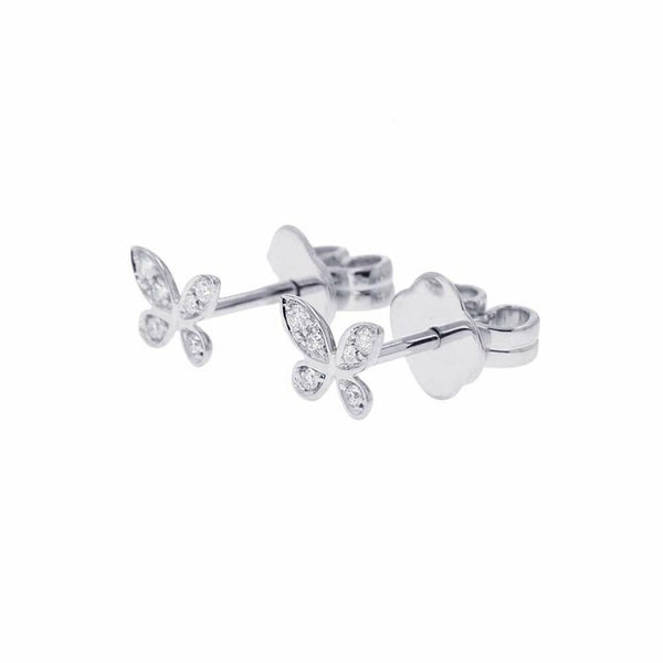 グラフ ピアス パヴェ バタフライ ダイヤモンド プティ スタッド ピアス ダイヤ 0.08ct K18WG RGE1563 GRAFF ジュエリー