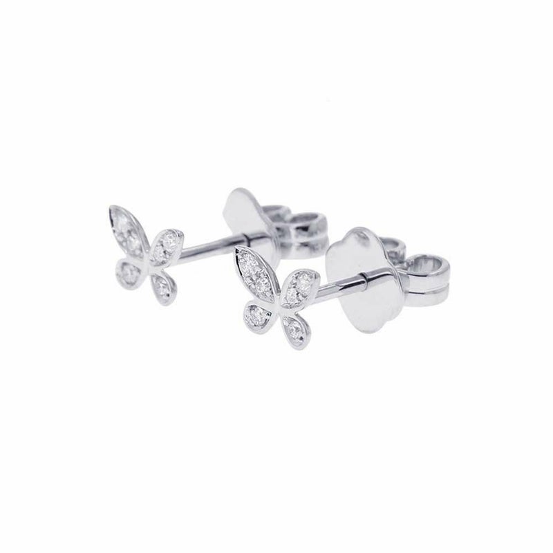 グラフ ピアス パヴェ バタフライ ダイヤモンド プティ スタッド ピアス ダイヤ 0.08ct K18WG RGE1563 GRAFF ジュエリー