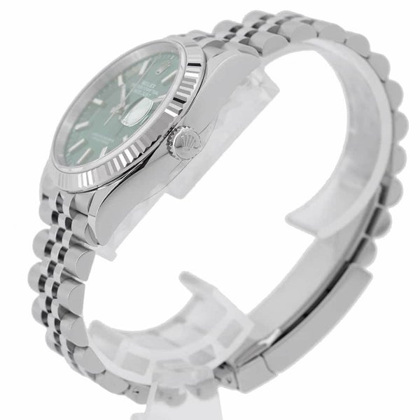 ロレックス デイトジャスト36 SS/K18WG ランダムシリアル ルーレット 126234 ROLEX 腕時計 ミントグリーン文字盤