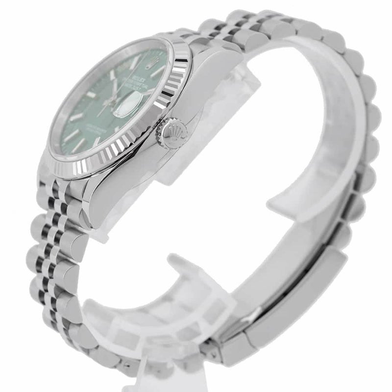 ロレックス デイトジャスト36 SS/K18WG ランダムシリアル ルーレット 126234 ROLEX 腕時計 ミントグリーン文字盤