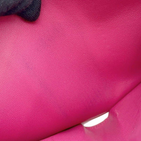 エルメス 二つ折り財布 ベアンコンパクト ローズショッキング/シルバー金具 アリゲーターマット Z刻印 HERMES 財布