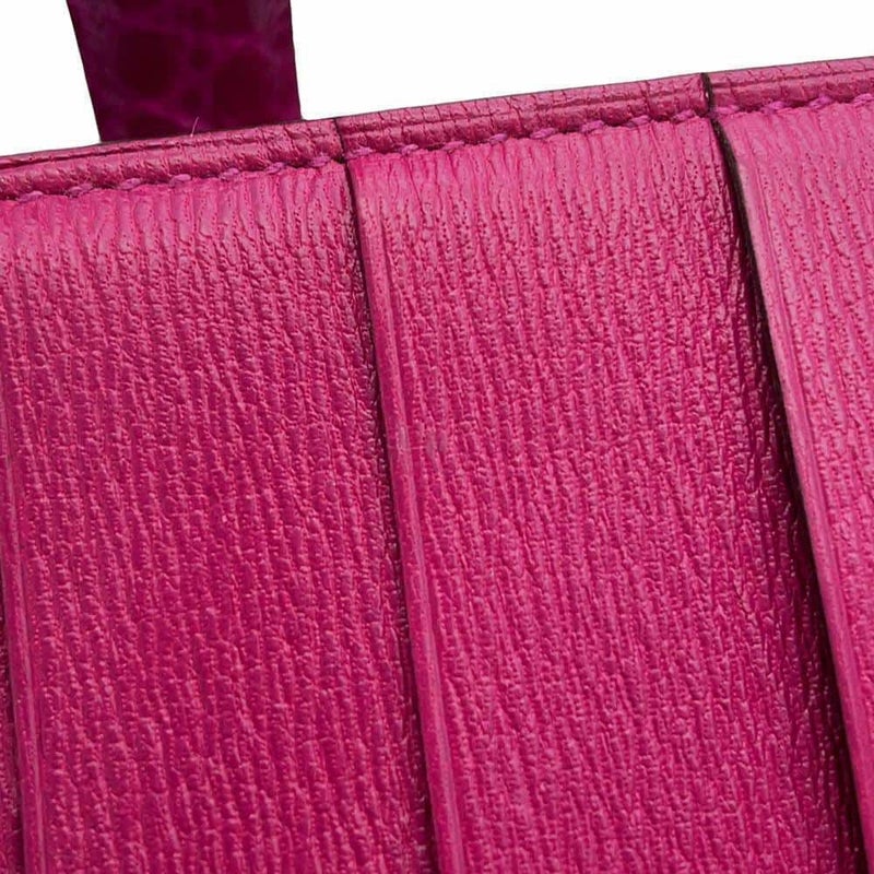 エルメス 長財布 ベアンスフレ ローズシェヘラザード/シルバー金具 アリゲーターシャイン D刻印 HERMES 財布