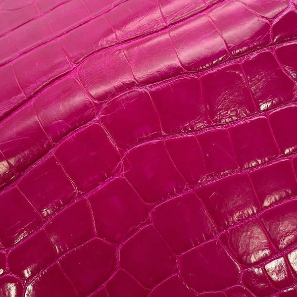 エルメス 長財布 ベアンスフレ ローズシェヘラザード/シルバー金具 アリゲーターシャイン D刻印 HERMES 財布