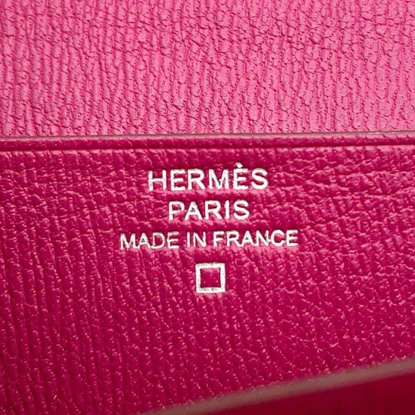 エルメス 長財布 ベアンスフレ ローズシェヘラザード/シルバー金具 アリゲーターシャイン D刻印 HERMES 財布